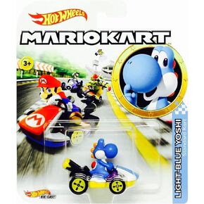 Hot Wheels Light-Blue Yoshi Mariokart Character Car Diecast 1:64 Scale