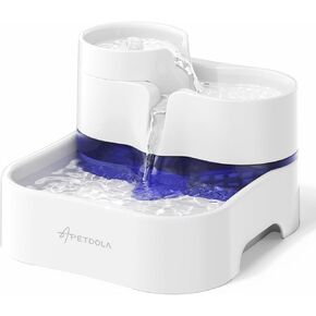 Cat Water Fountain, Multi-Level Cat Fountain with 3 Drinking Areas, 101oz/3L Pet Fountain for Cats Dogs Indoor with Wireless Pump, Dog Water Bowl Dispenser Dishwasher Safe