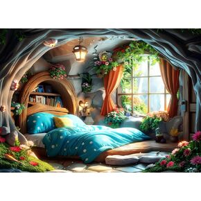 HUADADA Jigsaw Puzzles for Adults 1000 Pieces, Room with Poster Interlock Perfectly Letter on Back No Dust, Home Decor Birthday Party Gift Toy for Men Women Elders Seniors (27.5"x19.6")