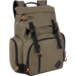 Kelty Hiking Backpacks 23 L Canvas Travel Laptop Backpack for Men Women, 18" Business Work Rucksack College Computer Bag (Olive Travel Pack)