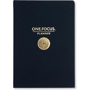 One Focus ADHD Daily Planner: 90-Day Undated Productivity Journal, Anxiety Relief, Mindfulness, Goal Setting, Gratitude, and Habit Tracking – Perfect for Busy Professionals, Neurodivergent Adults & Daily Productivity, A5, Black