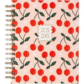 2025-2026 Eccolo Spiral Agenda Planner, Ivory Wild Flowers, Weekly & Monthly Pages, 18 Months, Sticker Sheets, Inspirational Quotes (7.75 x 8.75, July 2025 - Dec 2026)