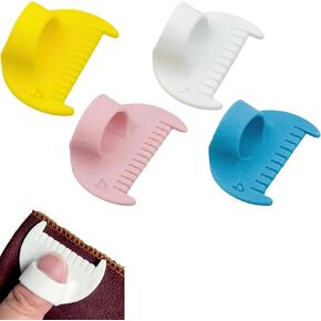 4 PCS Edge Stitch Lock & Sewing Gauge, Edge Sewing Lockranding Tool, Sewing Needle Gauge Measuring Tool, Sewing Ruler and Guides for Fabric