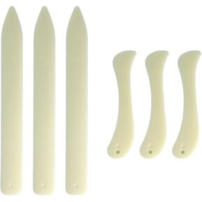 6 Pieces Bone Folder Tool for Paper Crafting, Easy to Use Sewing Seam Markers Bone Folder, for DIY Handicrafts Fabric Tools (Off-White)