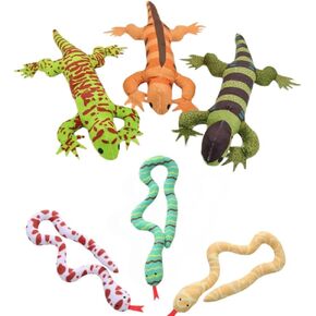 Cat Toy Snake Lizard Catnip Toys Chew Bite Resistant Toys for Indoor Cats Boredom Relief Teeth Cleaning Interactive Funny Cute Kitten Cat Lover Gifts Set of 6 Realistic Hunt Prey Activity Games