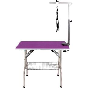 Flying Pig Purple Dog Grooming Table w/Super Tough Grooming Arm - Medium