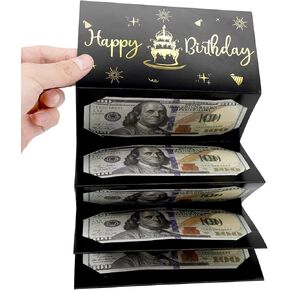 Birthday Money Envelope for Cash Gifts, Happy Birthday Surprise Money Envelope Foldable Birthday Money Holder Cash Card Birthday Gift for Kids Adults