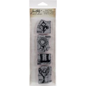 Stampers Anonymous Tim Holtz Mini Blueprints Strip Cling Rubber Stamps, 3" by 10", High Society
