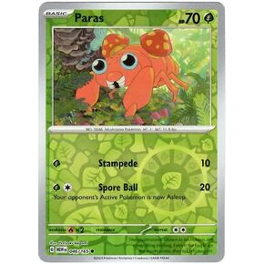 Pokemon - Paras 046/165 - Pokemon 151 - Reverse Foil - Single Card