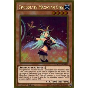 YU-GI-OH! - Chocolate Magician Girl (MVP1-ENG52) - The Dark Side of Dimensions Movie Pack Gold Edition - 1st Edition - Gold Rare
