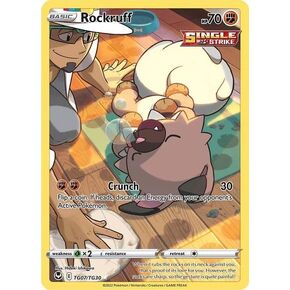 Pokemon – Rockruff TG07/TG30 – Silver Tempest – Trainer Gallery Full Art – Foil Card