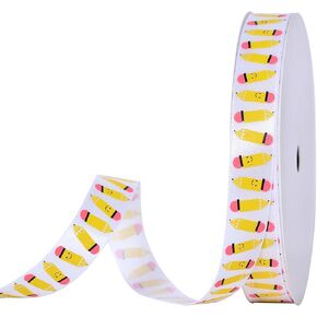 YAMA Back to School Ribbon for Crafts 5/8 Inch, Teacher Ribbon School Theme Pencil Apple ABC Ribbons for Gift Wrapping Crafts Hair Wreaths Flower Bouquet (10 Yards)