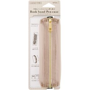 DESIGNPHIL Midori 41827006 Pen Case, Book Band Pen Case, Transparent Sepia for B6-A5