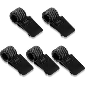 5 Pcs Pen Holder for Notebook with Adjustable Spring Loop, Metal Pen Clip Holder Pencil Clipboard Holders Clips for Notebook Clipboard Whiteboard