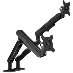 Monitor Dual Screen Bracket AM420 Rotating Lifting Display Computer arm Rack(Black)