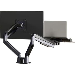 Dual Screen Monitor Stand Mechanical arm White Lifting Notebook Two-in-one Computer Heightening Bracket(Gray)