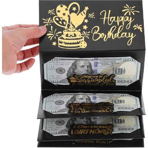Birthday Money Holder, Birthday Money Envelopes for Cash Gifts Happy Birthdays Cash Envelopes Surprise Money Gift Card for Men Women Party Present Company Bonuses