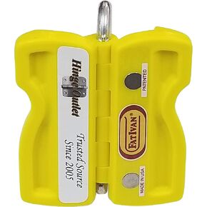 Hinge Outlet Door Chock Wedge Stoppers for Firefighters, Paramedics, or Homeowners - Portable Fold Up - Magnetic (Black)