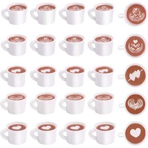 25 Pcs Resin Coffee Cup Charms Mini Imitation Coffee Mug, for Doll Kitchen Play Party Decoration Keychain Earring Making