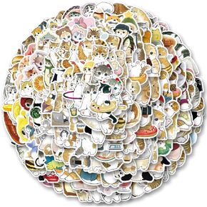 200Pcs Cute Cat Stickers Mofusand Stickers for Water Bottle, Laptop, Phone, Scrapbook, Journal, Bumper Gifts for Teens Adults -Winter, New Year