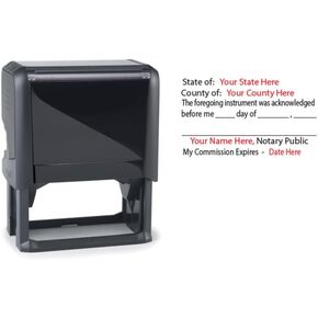 Customized Hubco 4926 Notary Acknowledgement Stamp