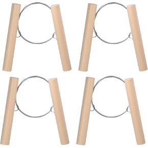 4Pcs Clay Cutters with Wood Handle, Easy to Use Wire Cutting Tools, Portable Clay Sculpting Tool for Dough Cutting Trimming Sculpting Carving Pottery Tools