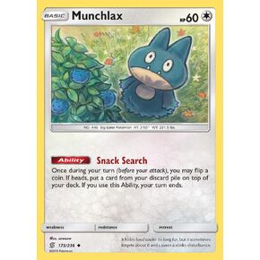 Pokemon – Munchlax 173/236 – Unified Minds – Single Card