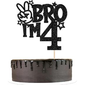 1 PCS Brother I'm 13 Cake Topper Glitter Star Happy 13th Birthday Cake Pick Bro I'm 13 Cake Decoration It's My 13th Birthday Decorations for Boys Cheers to 13 Years Old Birthday Party Supplies Blue