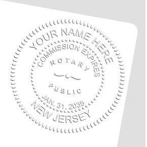 New Jersey Notary Public Seal Embosser - Soft, 1-5/8 Size, State Board Compliant - Ideal for Notary Public in NJ