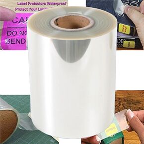 500 Pcs Label Protector Book Spine Label Protector 4x2 inch-Transparent Waterproof Clear Wafer Seal Stickers for Protecting Package Envelope Mail Barcodes, Numbers and Stickers