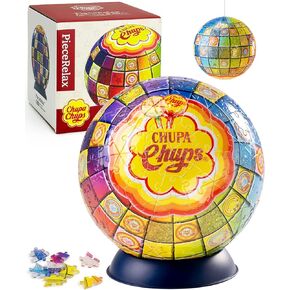 Chupa Chups X PieceRelax 3D Puzzle Ball 6-inch 240 Pieces - Timeless Memories - Chupa Disco Unique Gift & Home Décor with Curved Plastic Puzzle Pieces [A3905]