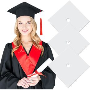 3 أجهزة كمبيوتر تسامي الفراغات لتخرج Cap Decorations Premium Hardboard MDF Grad Cap Blanks Graduation 2025 GIFTS Accessories 9 "× 9" in Saudi Arabia