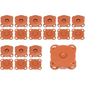 HARFINGTON 10 Sets Magnetic Snap 0.55 Inch Metal Fasteners Sew on Magnets Clasps Replacement Magnetic Closures for Purses Clothing Totes Bags Wallet Fabric Sewing DIY Crafts, Pink