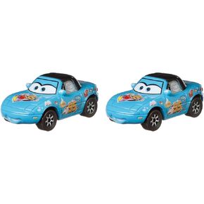 Disney Cars Toys 3 Dinoco Mia & Dinoco Tia 2-Pack, 1:55 Scale Die-Cast Fan Favorite Character Vehicles for Racing and Storytelling Fun, Gift for Kids Age 3 and Older