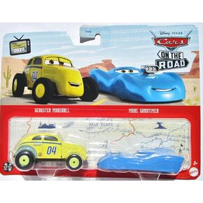 Disney Cars 2023 1:55 Scale Diecast 2-Pack On The Road (Claire Gunz'er and Haul em' Haynes)