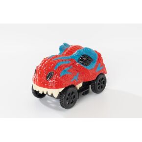 Dinosaur Car Toy, LED Racing Car Toys Christmas Birthday Gifts for 3 4 5 6 Year Old Kids Boys Girls Accessories Compatible with Race Track Building Kits