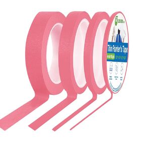 Thin Painters Tape 1/8, 1/4, 1/2，3/4，1 inch Width 40 Yard Painter Tape Paint Tape Masking Tape, for DIY, Crafts and Art Paint Big Projects
