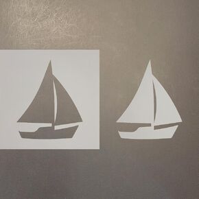 Sailboat 3 Reusable Mylar Stencil - Art Craft Supplies New Sizes (4")