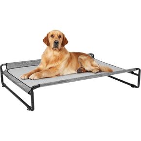 Veehoo Elevated Dog Cot with Washable Dog Pee and Reusable Puppy Pee Pads, Raised Off Ground Hammock Bed for Large Dogs, 100% Waterproof - CWC2201CCP