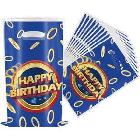 SHONHONG 30pcs Blue Hedgehog Party Gift Bags,Hedgehog Birthday Themed Party Decoration Supplies