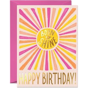 Sweetzer & Orange Birthday Card with Envelope, 5x7, Single Fun Happy Birthday Card for Men, Women, Friends & Family – Message Written Inside - Unique Individual Cardstock & Keepsake Gift