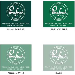 Pinkfresh Studio Premium Dye Cube Ink Pads 4 Colors-Green Gables PFDIC-016