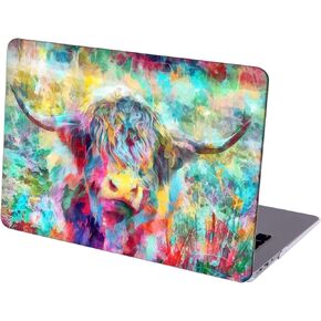 Compatible with MacBook Pro 13 inch, Hard Protective Shell with Keyboard Cover (M1 A2338 A2289 A2251 A2159 A1989 A1706 A1708, 2016-2020 Release) - Highland Cow - MC8560