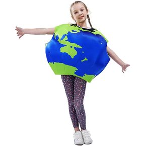 Earth Globe Costume, Kids Planet Dress Up Outfit, Blue and Green