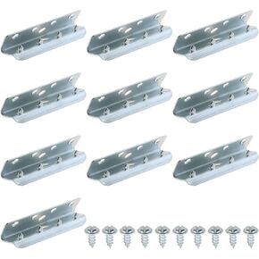 Heyous 10PCS 50mm Metal End Clamps with Screws Padded Repair Sofa Fastener Lawn Chair Webbing Clip Suitable for Repairing Lawn Chair and Wooden Armchair