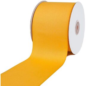 Creative Ideas 3" Solid Grosgrain 25-Yards, White, Yellow Gold
