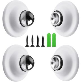 WKZO 2-Pack 1.9 Inch Universal Strong Magnetic Door Stopper, Hundred Funnel Shape for RV/Bedroom/Office Door/Camper,Trailer,White