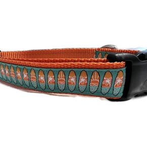 Ocean Dog Collar, Caninedesign, Quick Release Buckle, 1 inch Wide, Adjustable, Nylon, Medium and Large (Surfboards, Large 15-22")