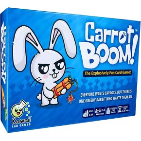 Carrot Boom! Family Card Games for Kids and Adults | Everyone vs. One Sneaky Rabbit | Explosively Fun Card Games, Full of Laughter and Chaos | Great for Family Game Night | Ages 6+ | 2–4 Players