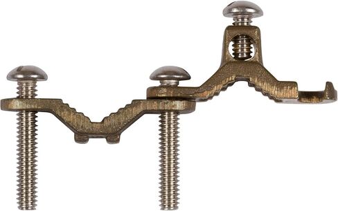 Morris Products Direct Burial Copper Ground Pipe Clamps – for Connecting Grounding Electrodes to Water Pipes, Tubing, Ground Rods – 2-10 Wire Range, 1/2-1" Water Pipe Range, 1/4-20 Screw Thread in Saudi Arabia